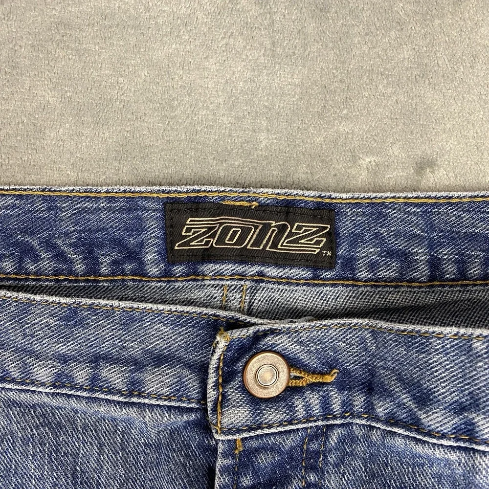 Vintage Zonz Shorts Mens Size 42 Blue Baggy Fit Denim Jean Jorts Skater 90s‎ Y2K